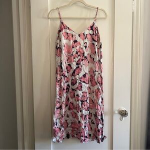 & Other Stories Pink and Navy Abstract Dress